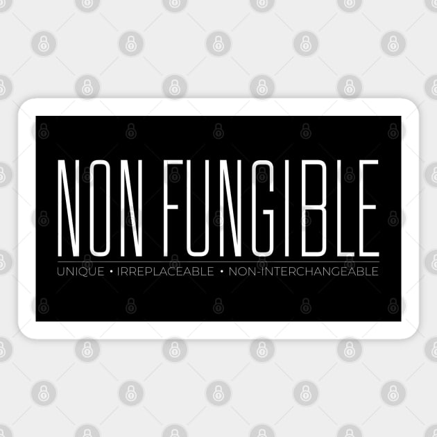 Non Fungible – WHITE Magnet by My Tiny Apartment